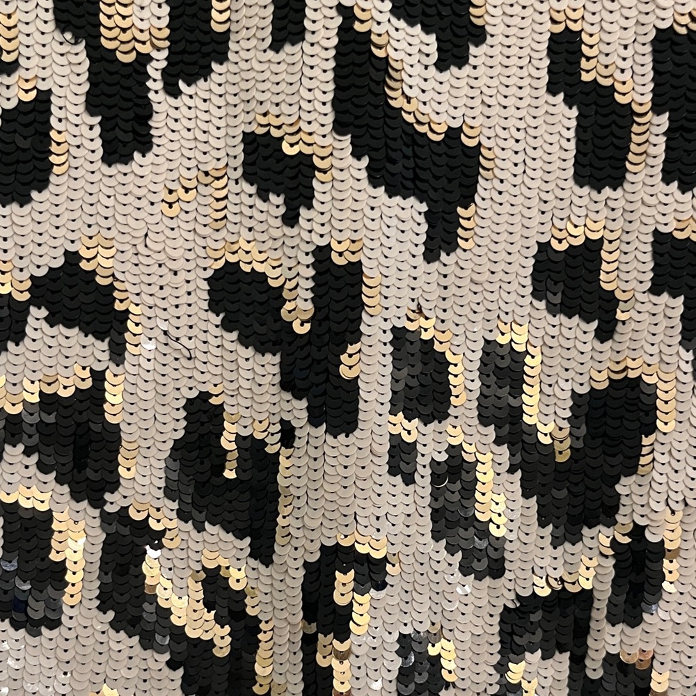 Alice + Olivia Black and Gold Sequin Dress - Picture 5 of 5